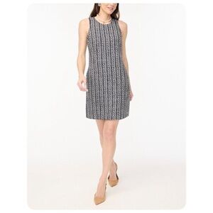 J. Crew Sleeveless Tweed Shift Dress sz 2 NEW